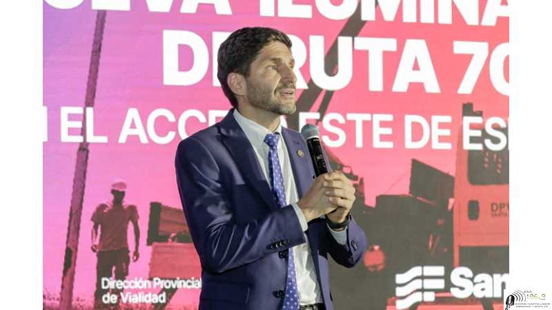 Pullaro inauguró la iluminación de la Ruta 70 en el acceso este a Esperanza VER VIDEO INAGURACIÓN