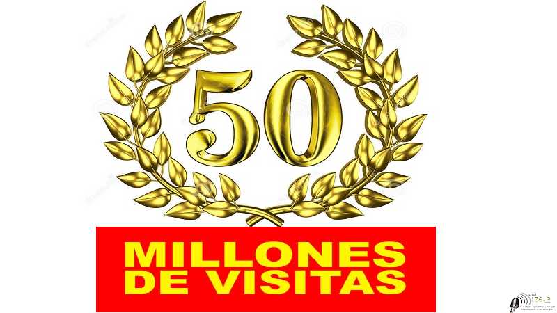 Llegamos hoy sábado a 50.000.000 de visitas a www.fmaaroncastellanos.com.ar   GRACIAS.........