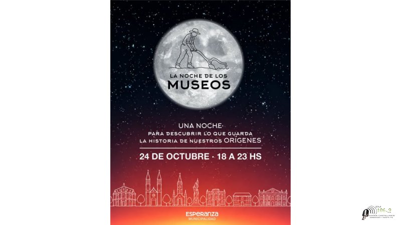 Este sábado 24 de octubre de 18 a 00 hs Esperanza se llena de arte, historia y cultura.