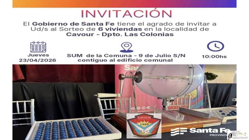 En Cavour se sortearan las viviendas