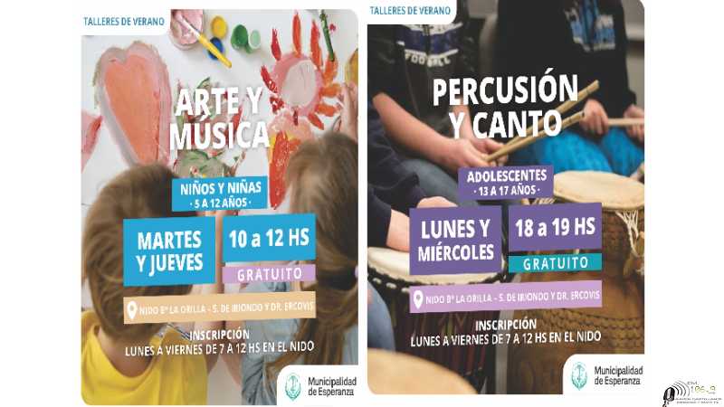 Municipalidad ofrece talleres de verano 2024