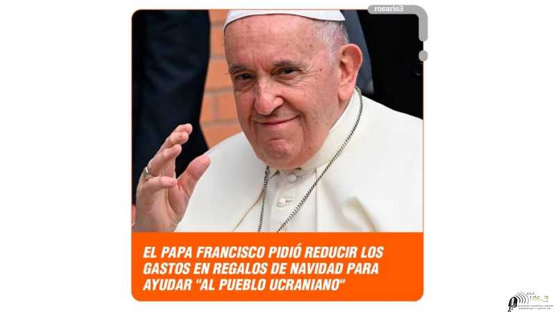 El Papa Francisco habló este miércoles y le pidió a la población que reduzca los gastos para pasar 