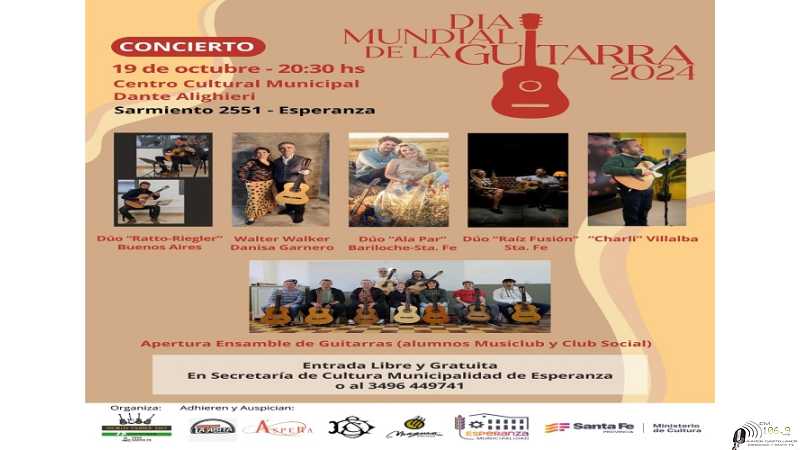 Celebramos día de la guitarra con un gran espectáculo 19 de Octubre