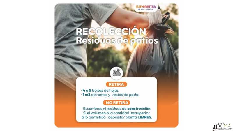 Municipalidad informa sobre limpiezas de patios