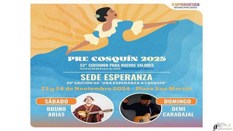¡Se encuentra abierta la inscripción para participar del Pre-Cosquín Sede Esperanza