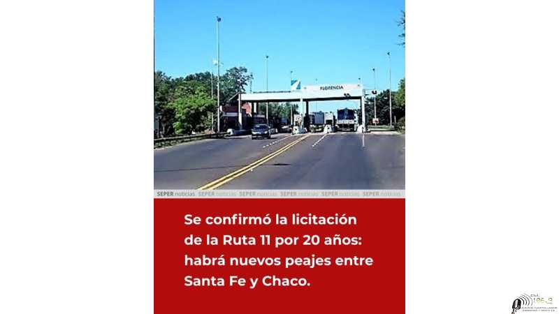 Vialidad Nacional confirmó la licitación por 20 años de la Ruta Nacional 11 con nuevas estaciones de cobro.