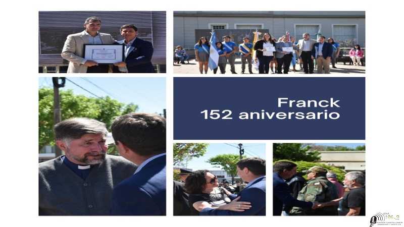 Senador Pirola estuvo en la celebración de la localidad de Franck 152 aniv.