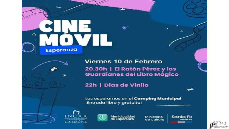 Cine Movil en el balneario libre y gratuito este viernes 10 a las 20, 30 horas