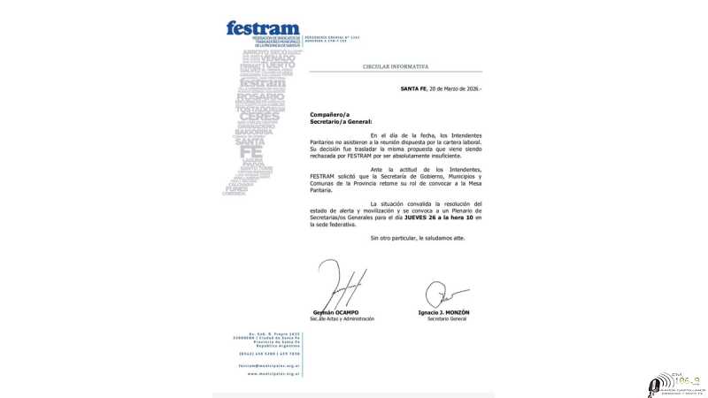 FESTRAM informan a los afiliados y a la comunidad