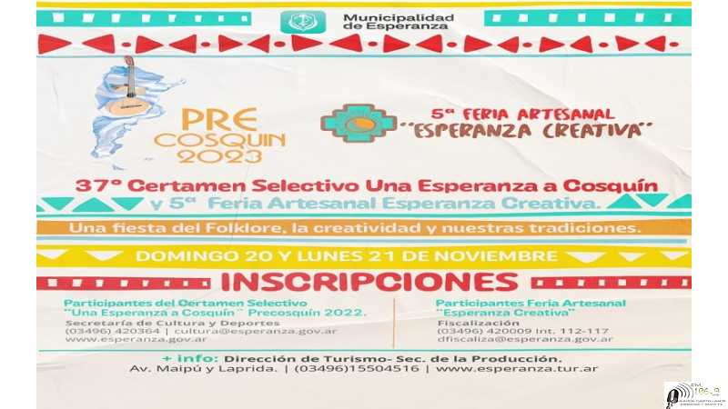 Domingo 20 y Lunes 21 Pre Cosquin y Ferias de las artesanias