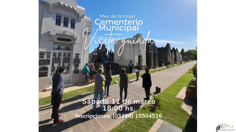 Mes de la mujer: Recorrido histórico, cultural y turístico por el Cementerio Municipal sábado 11 de marzo, a las 18.00 hs