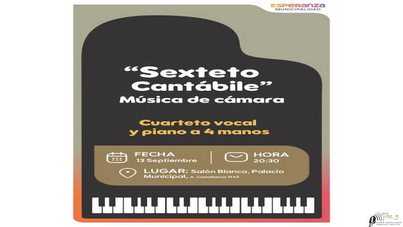 En Municipio viernes 13 Septiembre musica de Camara