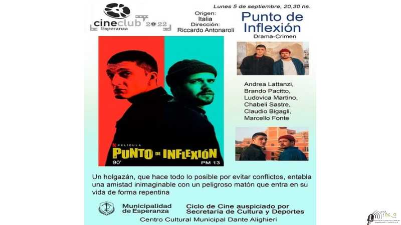 Lunes 5 de Septiembre Cine Club ofrece una nueva pelicula 