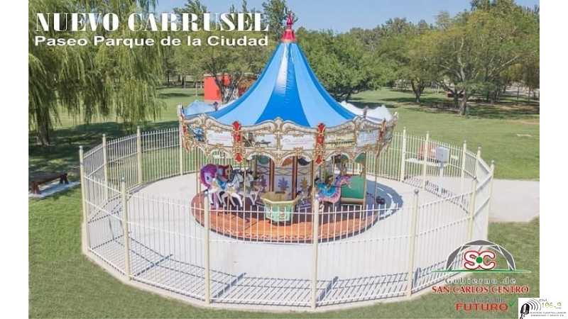 Municipalidad de San Carlos Centro instaló un Nuevo Carrusel en el parque de la ciudad
