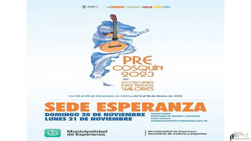 Selección Pre Coquin 2023 en Sede de Esperanza domingo 20 y lunes 21 noviembre 2022