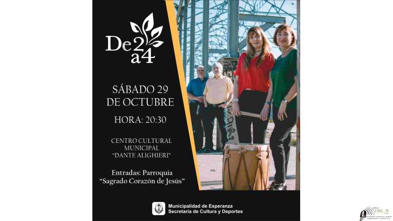 Invitan para el sabado 29 al Centro Cultural Dante Aliguieri a ver y escuchar 2 a 4