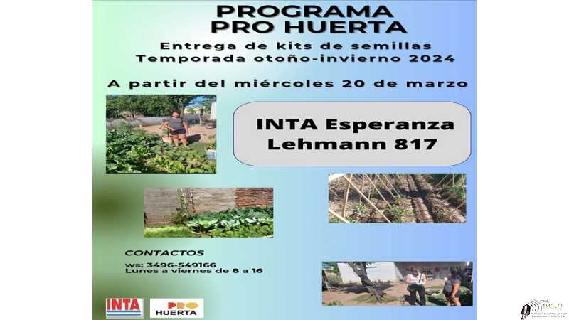 Inta entrega semillas para sembrar en esta temporada