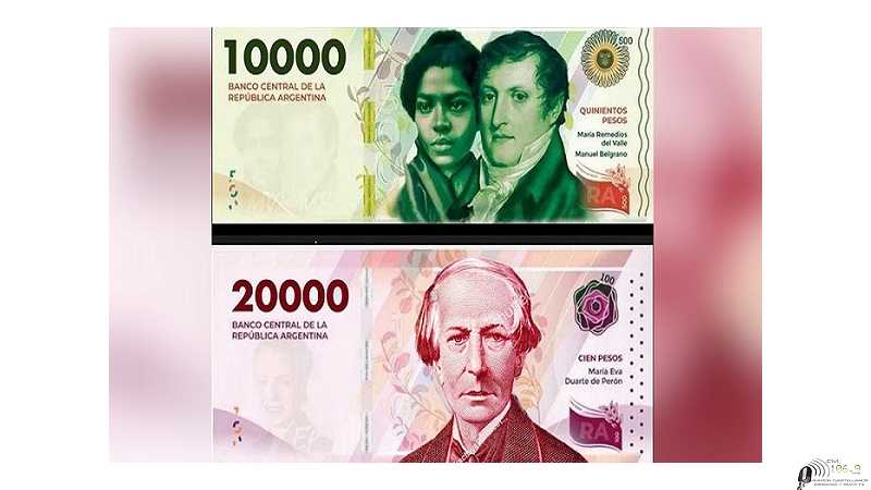 Junio entrarian en circulacion los billetes de de $ 10.000 y $ 20.000