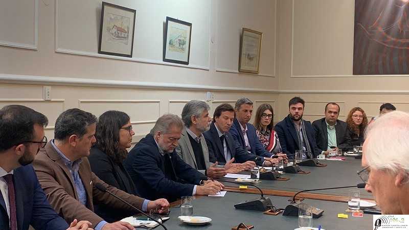 Empresarios de Brasil y el ministro Daniel Filmus en la BCSF