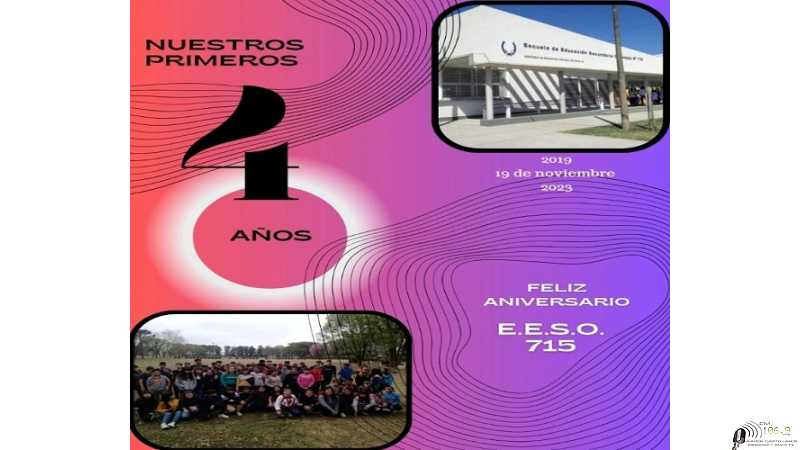 2019 19 Nov.2023 4° aniversario de la EESO 715 escuela secundaria Barrio La Orilla Esperanza