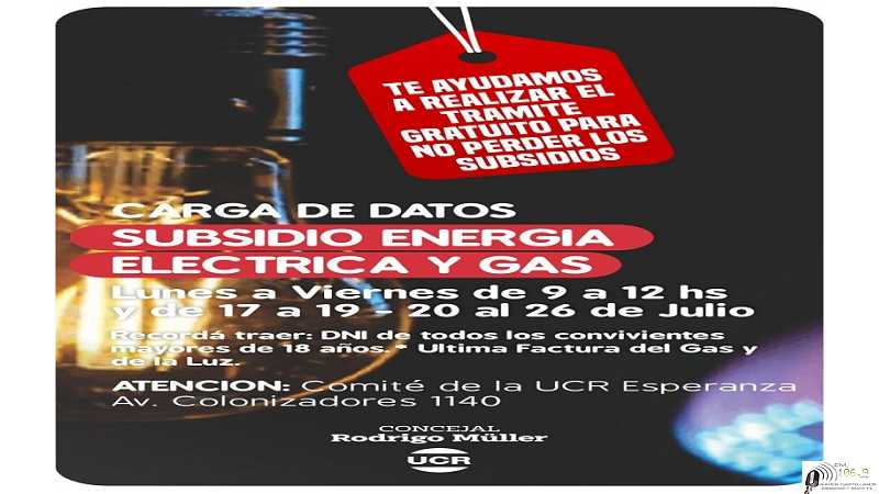 En el Comite U.C.R Rodrigo Muller y un grupo de gente te ayuda a realizar tramite descuento Luz y Gas