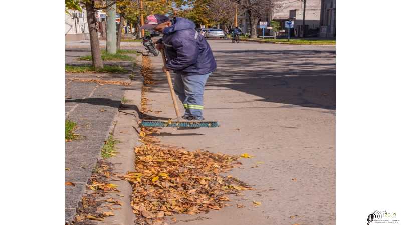 La Municipalidad de Esperanza entrega bolsas de consorcio gratuitas para recolectar hojas