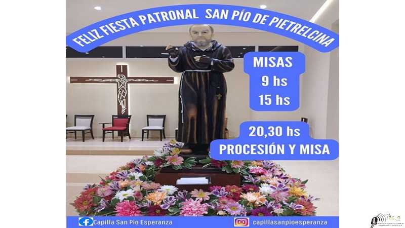 Celebraciones en Capilla San Pio de Pietrelcina en su fiesta patronal