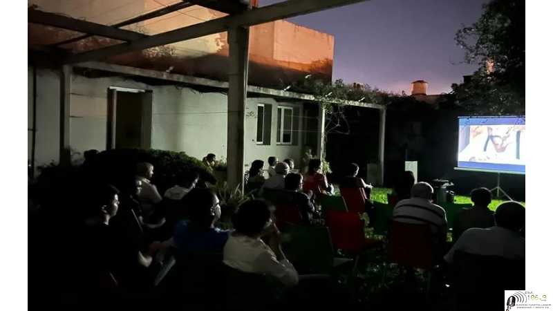 En el patio RD Fundación.se proyecto película 