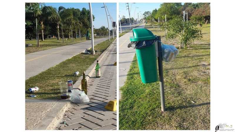 Una persona publicó los distintos comportamientos ciudadano con los residuos en lugares publicos