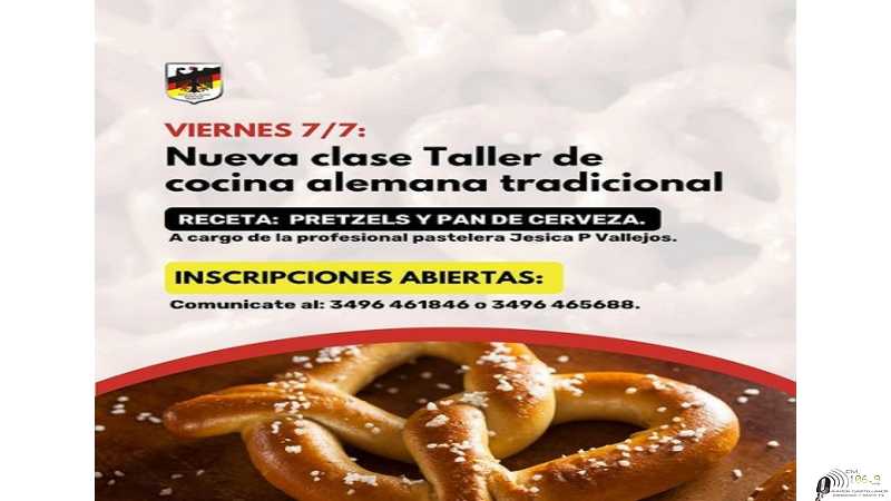 Viernes 7 julio curso de comidas alemanas anotarse para aprender