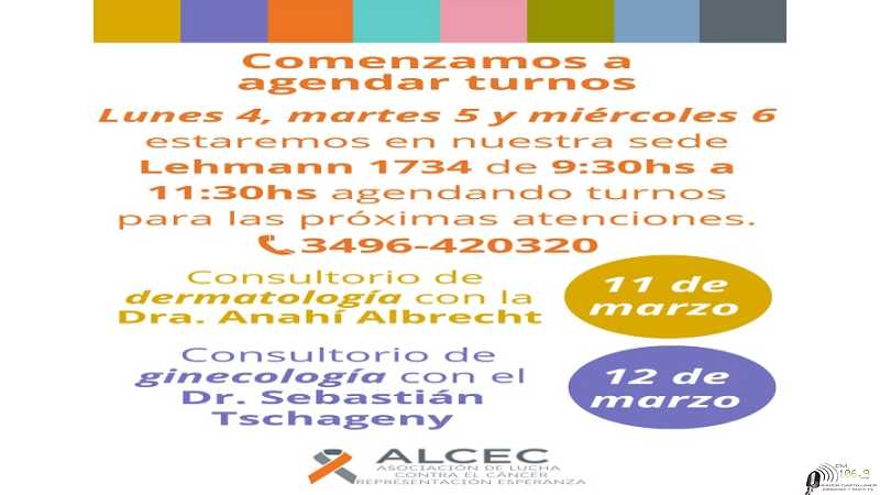 En ALCEC Esperanza se pueden solicitar turnos