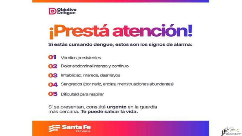 Si tenés dengue en este momento, prestá atención a los signos de alarma: