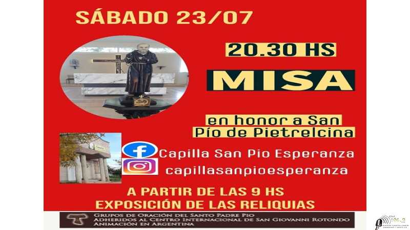 Llega un nuevo 23!!!! Los esperamos para celebrar juntos a nuestro Santo Patrono...