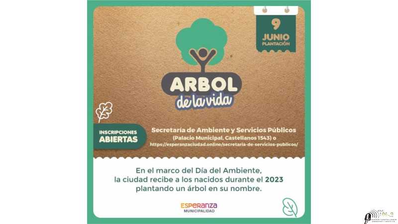 Se inscriben para los nacidos en el 2023 para que se plante un Árbol a su nombre