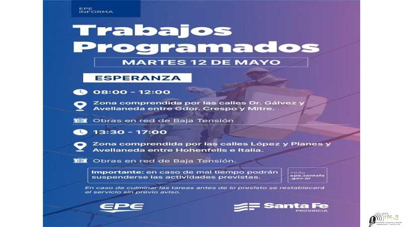 EPE 12 MAYO CORTES PROGRAMADOS