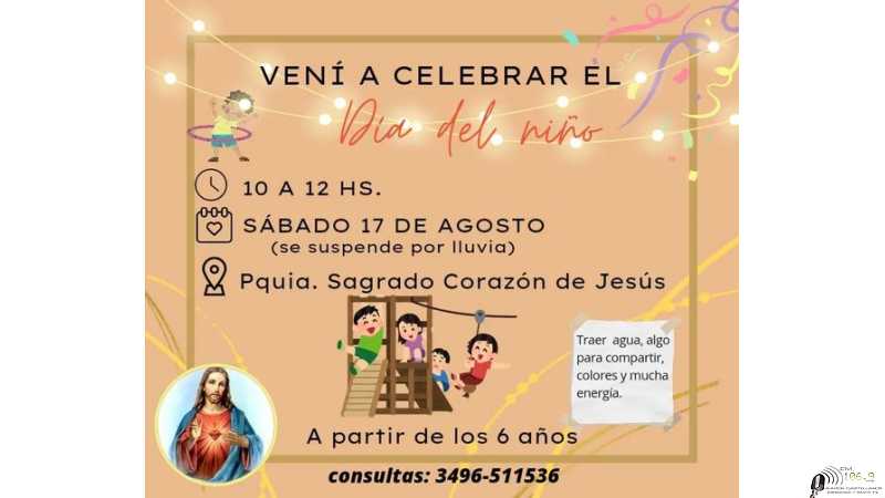 Pquia Sagrado Esperanza celebran el dia del niño sábado 17 de Agosto