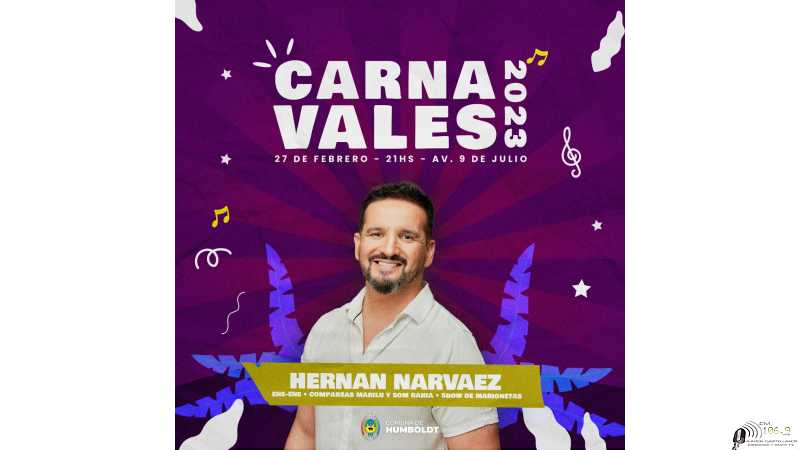 Hernan Narvaez un grande de la musica tropical Santafesina llega 25 Febrero a los carnavales de Humboldt