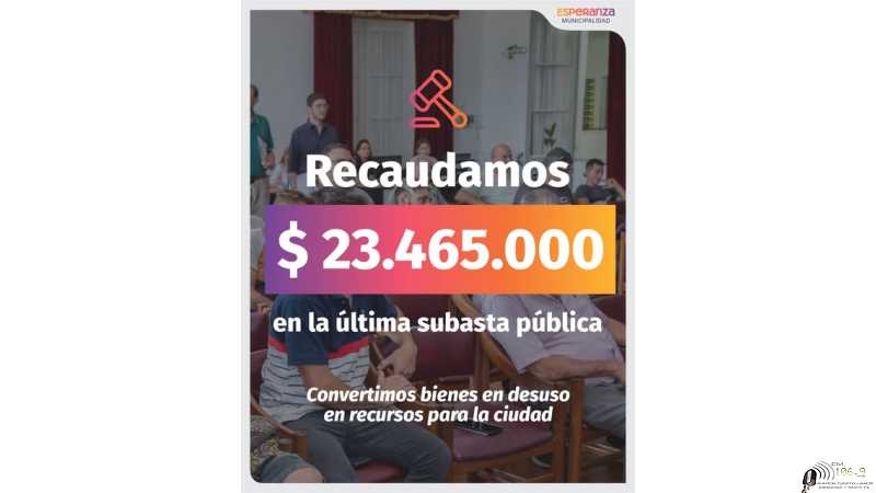 ¡En Esperanza los bienes en desuso vuelven a los vecinos en mas obras y mejores servicios!
