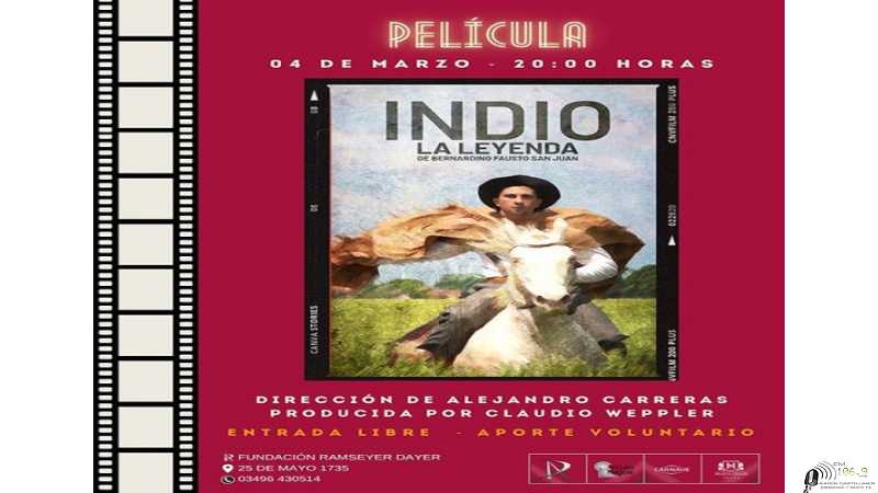 Cine en FRD , sábado 4 marzo a las 20: 00 horas se proyectará 