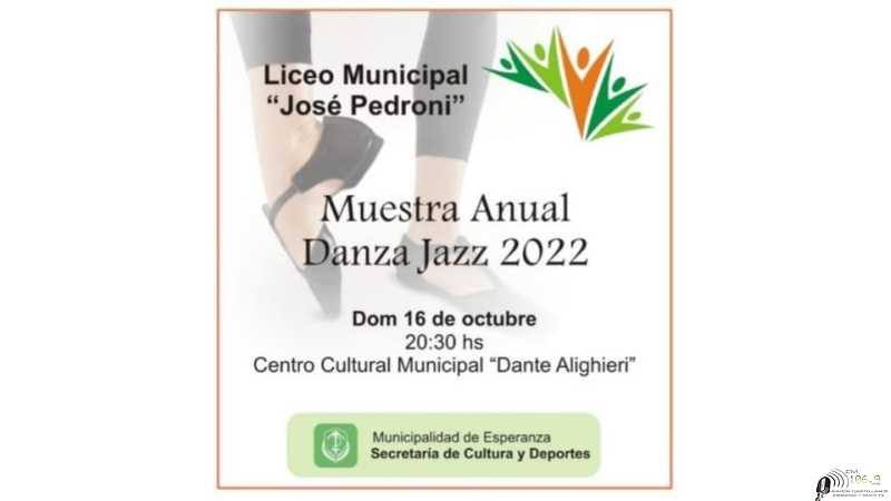Muestra Anual del Taller de Danza Jazz del Liceo Municipal “José Pedroni”