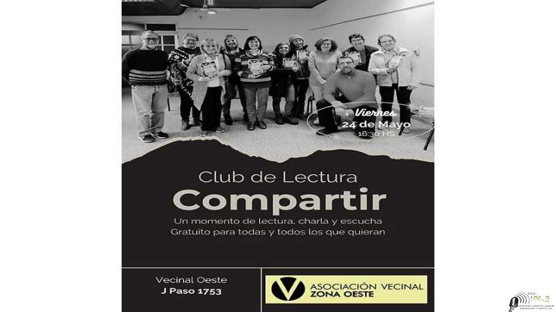 Viernes 24 Mayo Taller de lectura en Vecinal Oeste