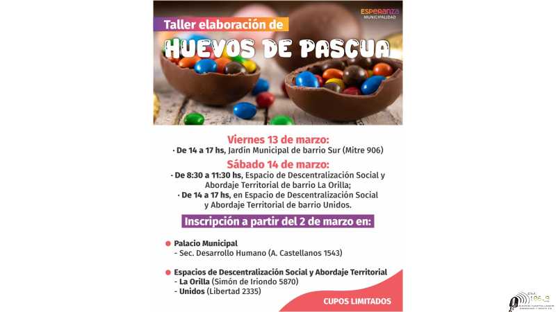 Taller de elaboración de Huevos de Pascua