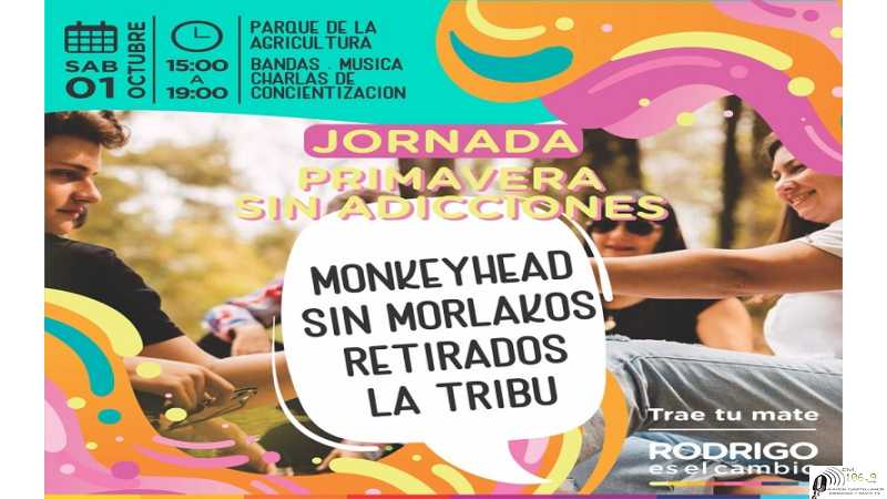Sábado 1° de Octubre te invitan al Parque de la Agricultura bandas, musica, charlas trae tu mate y veni a compartir invita Rodrigo Muller