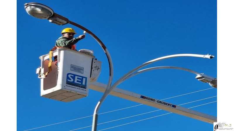 Esperanza se ilumina mas de 80 columnas principales reciben mantenimiento