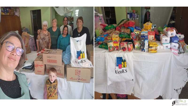 UCOES Cumple, comenzaron a repartir a 5 comedores comunitarios lo que la gente donó en el Festival