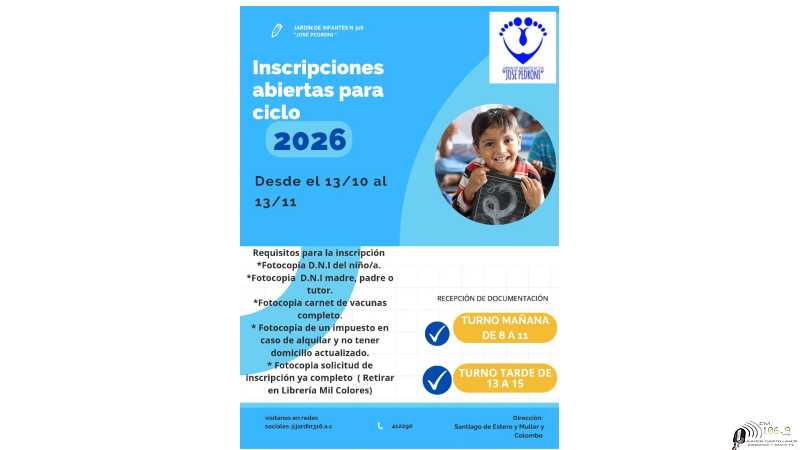 Inscripciones abiertas 2026