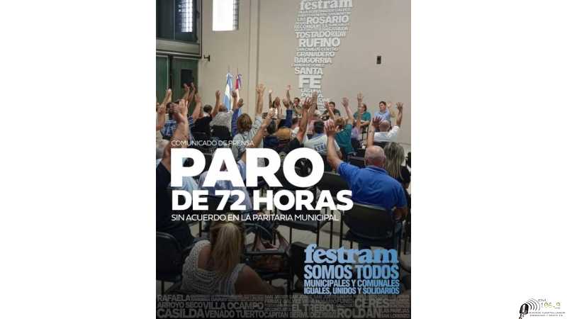 FESTRAM El FESTRAM Plenario de Secretarios Generales resolvió Paro de 72 horas con movilizaciones y cortes de ruta