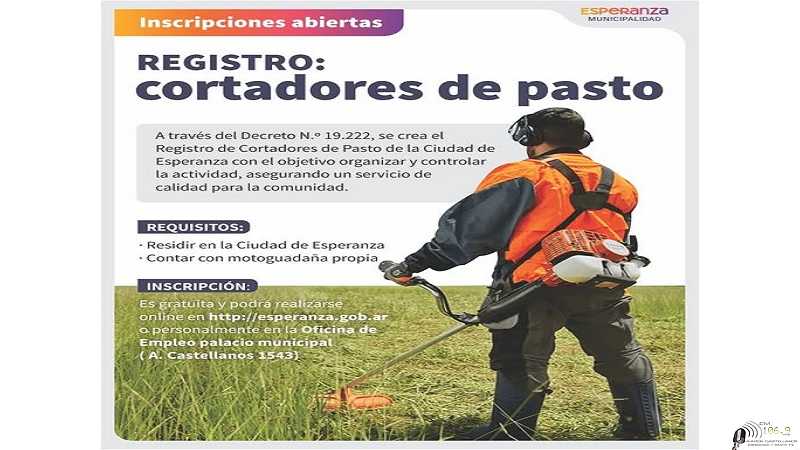 La creación de un Registro de Cortadores de Pasto aqui informes