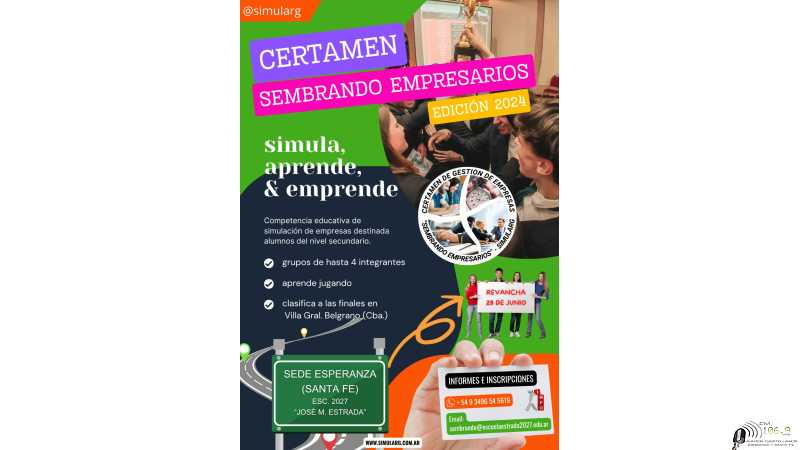 Certamen Sembrando Empresarios se desarrollara en Esperanza