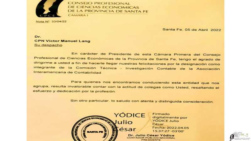 Contador Esperancino Victor Lang sigue recibiendo mensajes por sus actividades